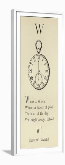 The Letter W-Edward Lear-Framed Giclee Print