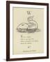 The Letter W-Edward Lear-Framed Giclee Print