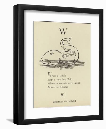 The Letter W-Edward Lear-Framed Giclee Print