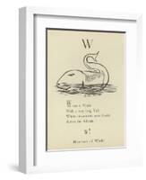 The Letter W-Edward Lear-Framed Giclee Print