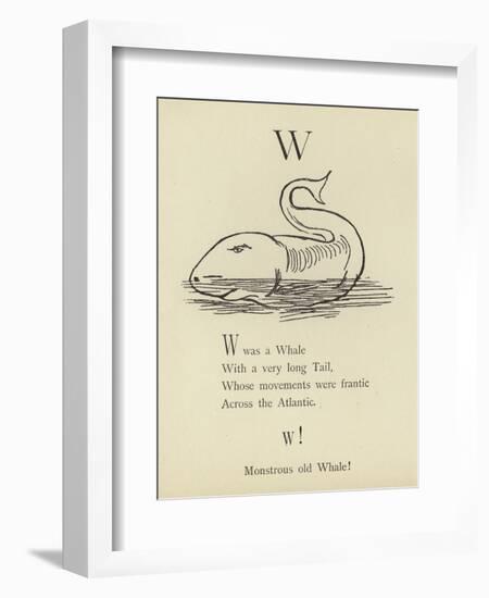 The Letter W-Edward Lear-Framed Giclee Print