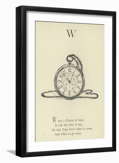 The Letter W-Edward Lear-Framed Giclee Print