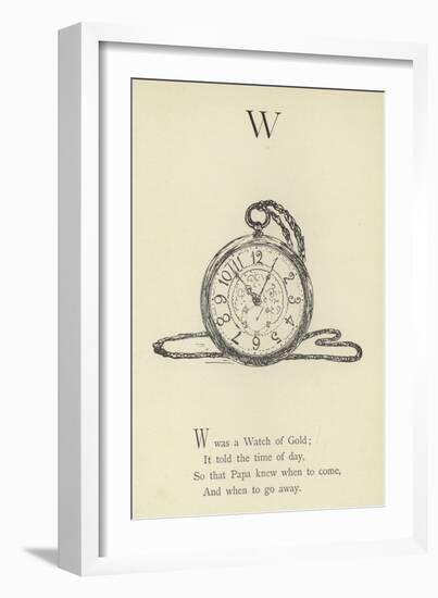 The Letter W-Edward Lear-Framed Giclee Print