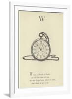 The Letter W-Edward Lear-Framed Giclee Print