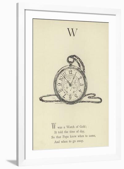 The Letter W-Edward Lear-Framed Giclee Print