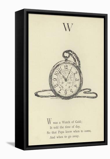 The Letter W-Edward Lear-Framed Stretched Canvas