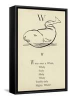 The Letter W-Edward Lear-Framed Stretched Canvas