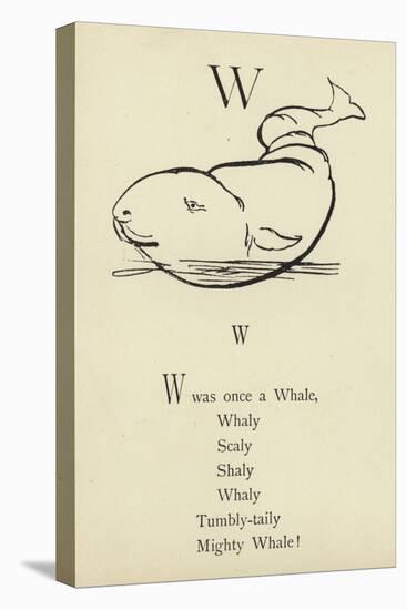 The Letter W-Edward Lear-Stretched Canvas