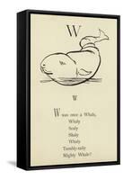 The Letter W-Edward Lear-Framed Stretched Canvas