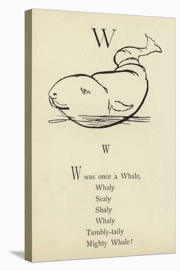 The Letter W-Edward Lear-Stretched Canvas