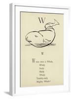 The Letter W-Edward Lear-Framed Giclee Print