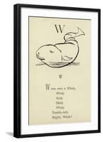 The Letter W-Edward Lear-Framed Giclee Print