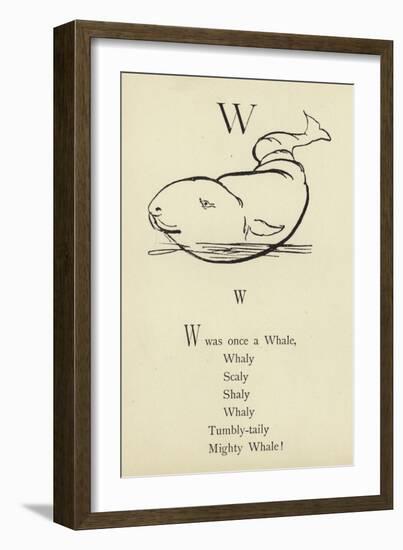 The Letter W-Edward Lear-Framed Giclee Print