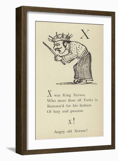 The Letter X-Edward Lear-Framed Giclee Print