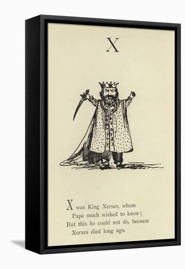 The Letter X-Edward Lear-Framed Stretched Canvas