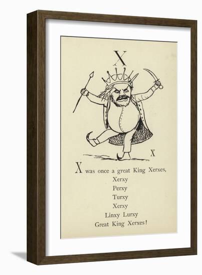 The Letter X-Edward Lear-Framed Giclee Print