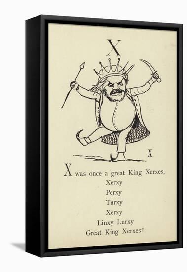 The Letter X-Edward Lear-Framed Stretched Canvas