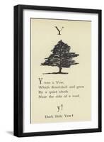 The Letter Y-Edward Lear-Framed Giclee Print