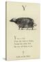 The Letter Y-Edward Lear-Stretched Canvas