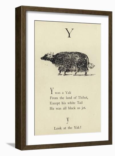 The Letter Y-Edward Lear-Framed Giclee Print