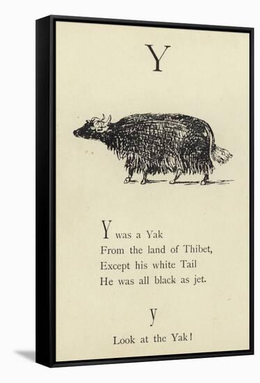 The Letter Y-Edward Lear-Framed Stretched Canvas