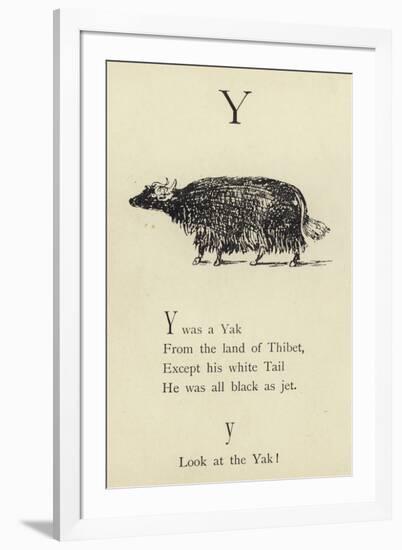 The Letter Y-Edward Lear-Framed Giclee Print