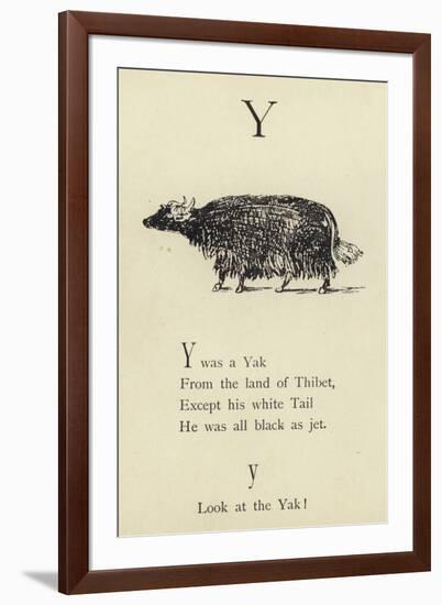 The Letter Y-Edward Lear-Framed Giclee Print