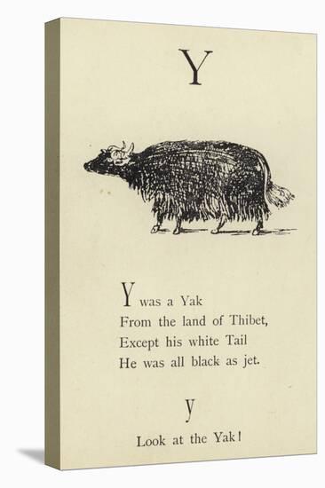 The Letter Y-Edward Lear-Stretched Canvas