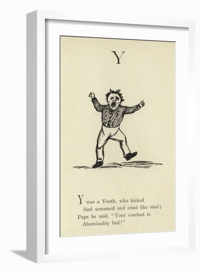 The Letter Y-Edward Lear-Framed Giclee Print