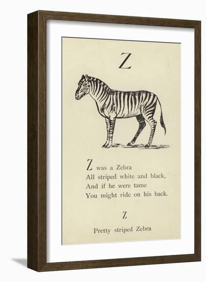 The Letter Z-Edward Lear-Framed Giclee Print