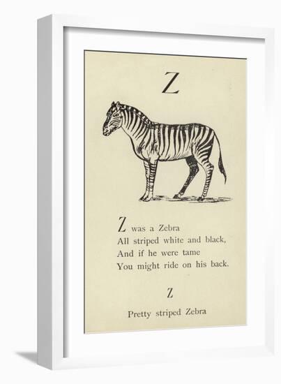 The Letter Z-Edward Lear-Framed Giclee Print