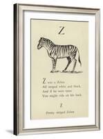 The Letter Z-Edward Lear-Framed Giclee Print