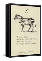 The Letter Z-Edward Lear-Framed Stretched Canvas