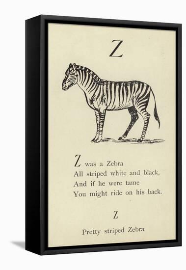 The Letter Z-Edward Lear-Framed Stretched Canvas