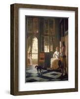 The Letter-Pieter de Hooch-Framed Giclee Print