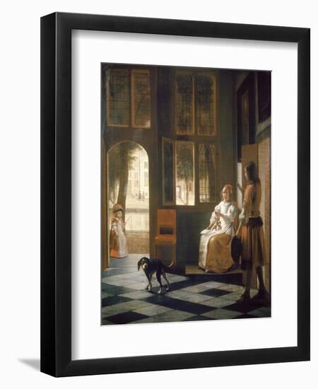 The Letter-Pieter de Hooch-Framed Giclee Print