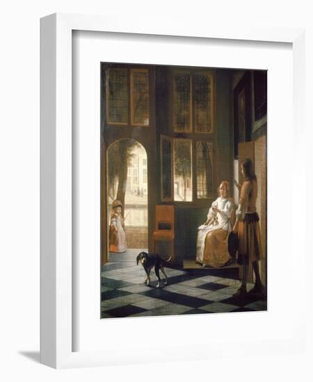 The Letter-Pieter de Hooch-Framed Giclee Print