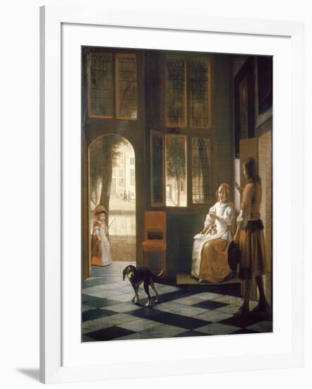 The Letter-Pieter de Hooch-Framed Giclee Print