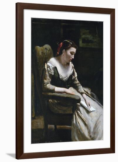 The Letter-Jean-Baptiste-Camille Corot-Framed Giclee Print