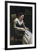 The Letter-Jean-Baptiste-Camille Corot-Framed Giclee Print