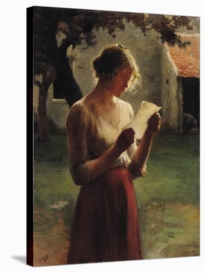 The Letter-Henri Lerolle-Stretched Canvas