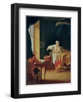 The Levee of Voltaire at Ferney, after 1759-Jean Huber-Framed Giclee Print