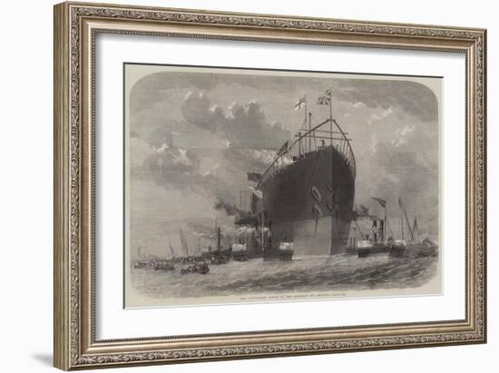 The Leviathan Towed to Her Moorings Off Deptford-Edwin Weedon-Framed Giclee Print