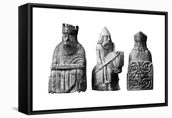 The Lewis Chessmen, (Norwegian), C1150-C1200-null-Framed Stretched Canvas