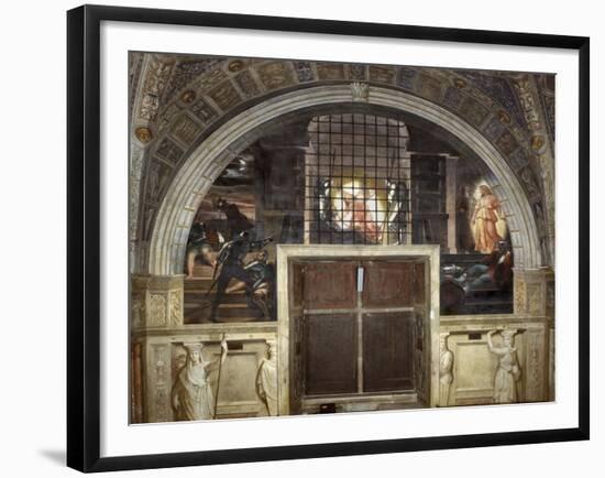 The Liberation of Saint Peter, Stanza Di Eliodoro, 1514-Raphael-Framed Giclee Print