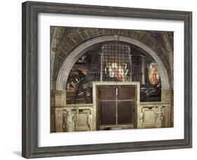 The Liberation of Saint Peter, Stanza Di Eliodoro, 1514-Raphael-Framed Giclee Print