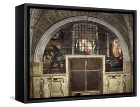 The Liberation of Saint Peter, Stanza Di Eliodoro, 1514-Raphael-Framed Stretched Canvas