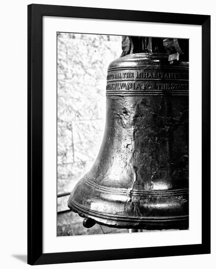 The Liberty Bell, Philadelphia, Pennsylvania, United States, Black and White Photography-Philippe Hugonnard-Framed Photographic Print