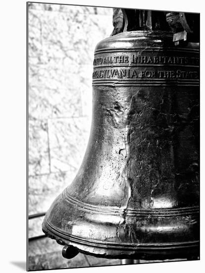 The Liberty Bell, Philadelphia, Pennsylvania, United States, Black and White Photography-Philippe Hugonnard-Mounted Photographic Print