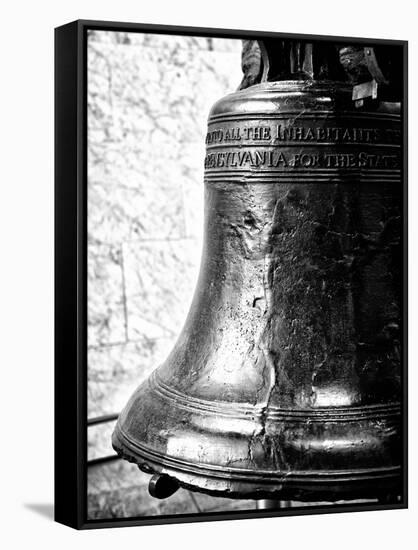 The Liberty Bell, Philadelphia, Pennsylvania, United States, Black and White Photography-Philippe Hugonnard-Framed Stretched Canvas